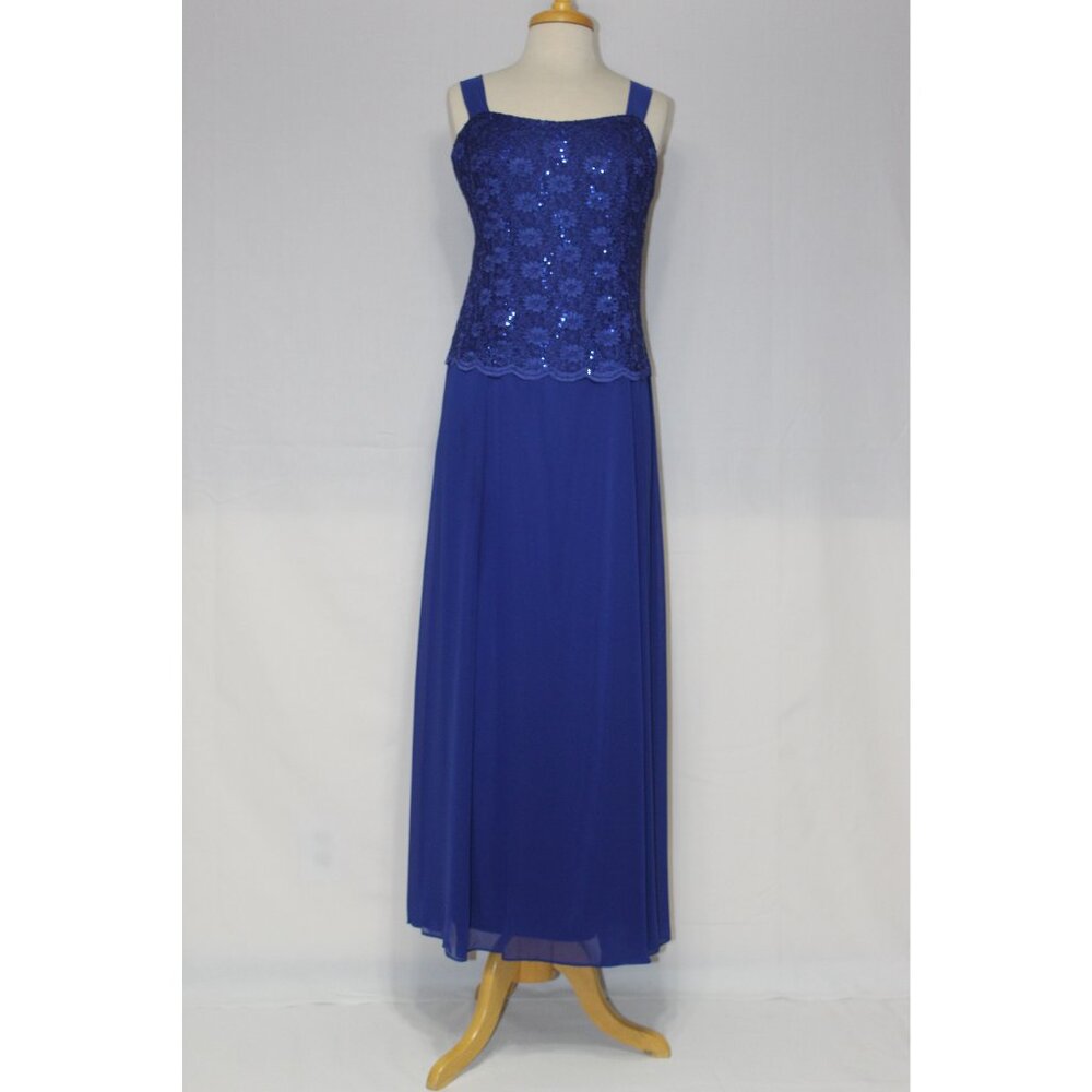 Eva USA #3175 Mother of Bride Groom Dress W/Jacket-Royal Blue-XL-NEW With Tags - Picture 3 of 5
